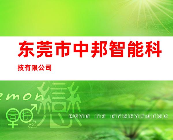 东莞市中邦智能科技有限公司