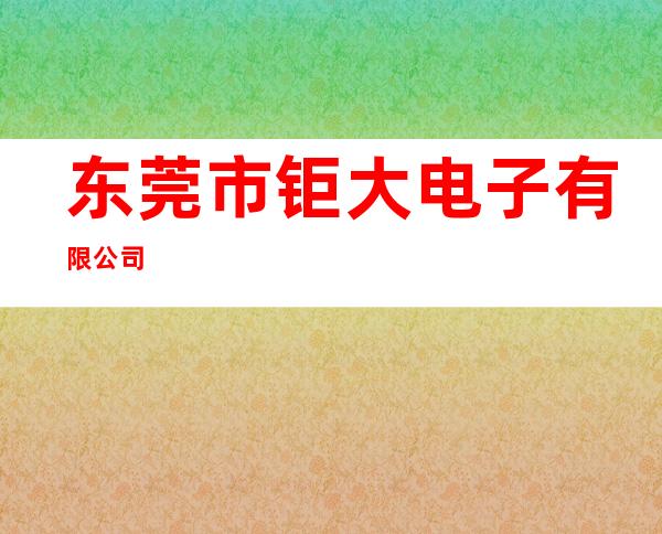 东莞市钜大电子有限公司