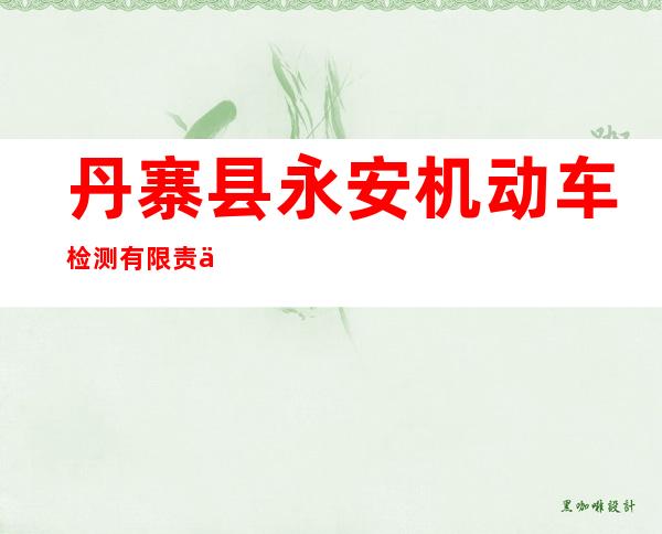 丹寨县永安机动车检测有限责任公司