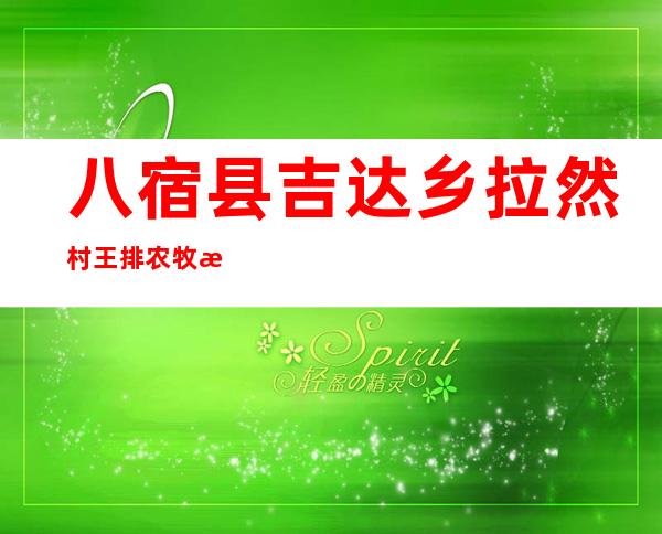八宿县吉达乡拉然村王排农牧民施工队