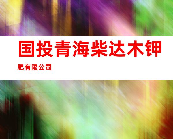 国投青海柴达木钾肥有限公司