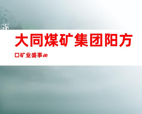 大同煤矿集团阳方口矿业盛事源煤炭物流有限责任公司