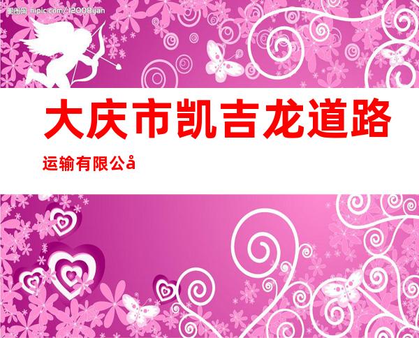大庆市凯吉龙道路运输有限公司