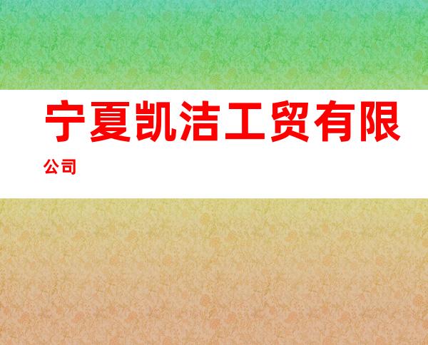宁夏凯洁工贸有限公司