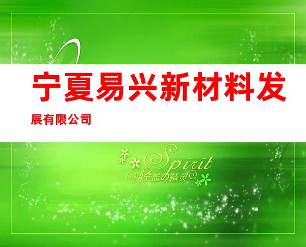 宁夏易兴新材料发展有限公司