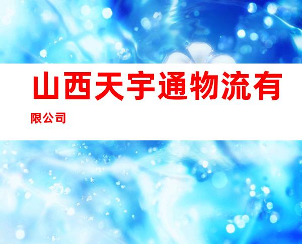山西天宇通物流有限公司