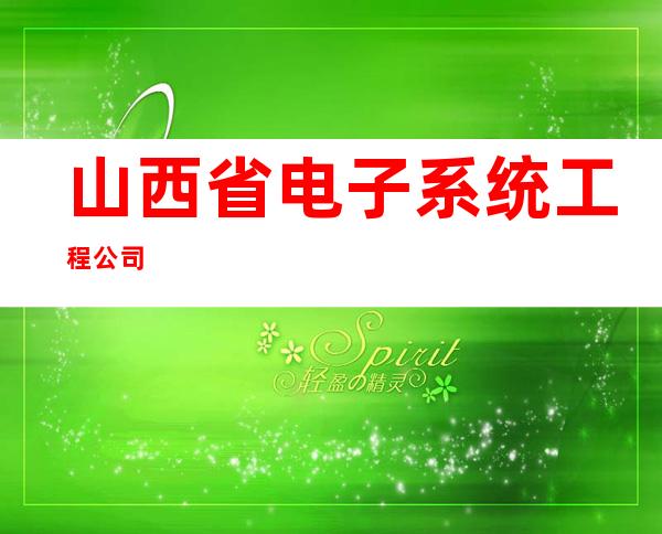 山西省电子系统工程公司