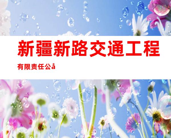 新疆新路交通工程有限责任公司