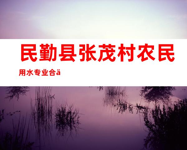 民勤县张茂村农民用水专业合作社