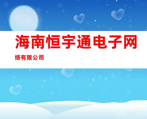 海南恒宇通电子网络有限公司