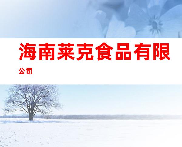 海南莱克食品有限公司