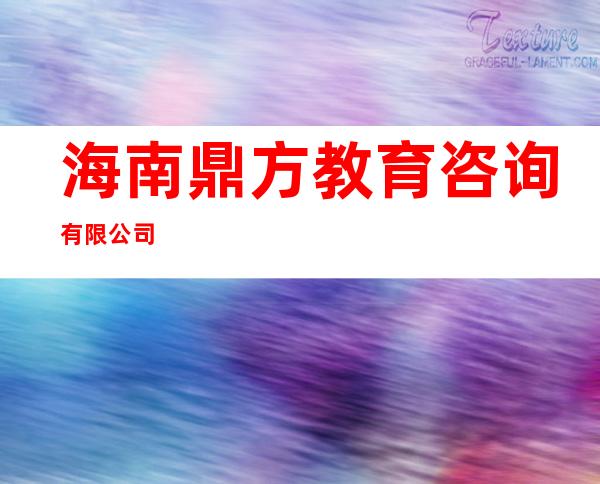 海南鼎方教育咨询有限公司