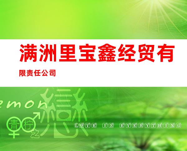 满洲里宝鑫经贸有限责任公司