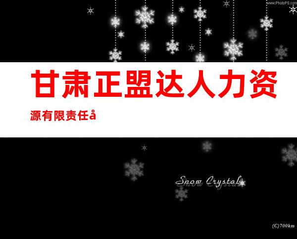 甘肃正盟达人力资源有限责任公司