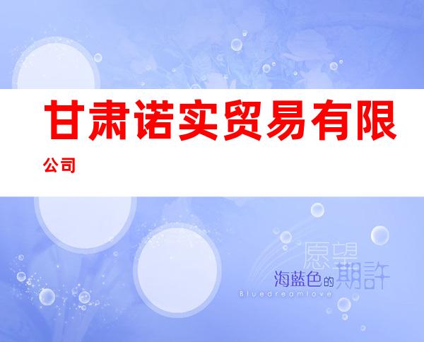 甘肃诺实贸易有限公司