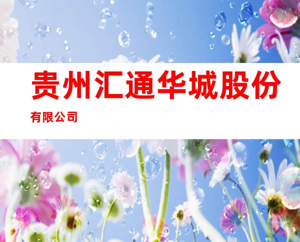 贵州汇通华城股份有限公司