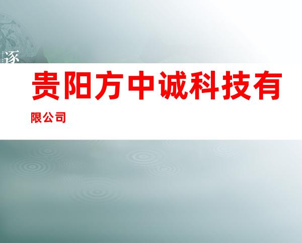 贵阳方中诚科技有限公司