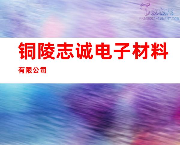 铜陵志诚电子材料有限公司