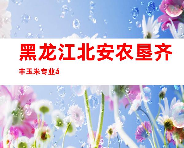 黑龙江北安农垦齐丰玉米专业合作社